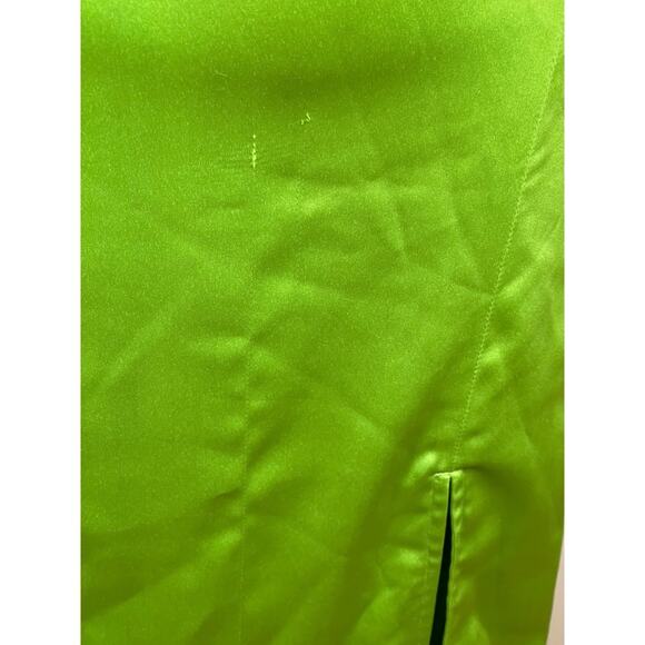 Khanums Kenisei Crystal Embellished Halter Green Limeade Maxi Gown Size Medium - Picture 8 of 12